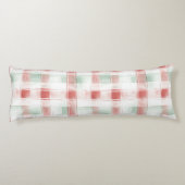 Coussins Longs Red White Stripes Dots Christmas (Dos)