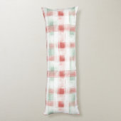 Coussins Longs Red White Stripes Dots Christmas (Dos (Vertical))