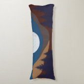 Coussins Longs Réflexion de la lune de la forêt Abstraite rustiqu (Devant (Vertical))