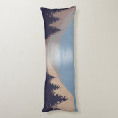 Coussins Longs Réflexion de la lune de la forêt Abstraite rustiqu (Dos (Vertical))