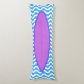 Coussins Longs Relaxant Magenta Blue Waves Surf Body Oreiller (Devant (Vertical))