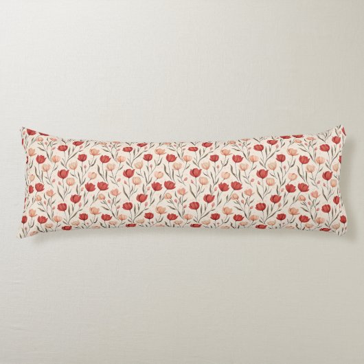Coussins Longs Relooking de chambre à impression de tulipe en mou (Devant)