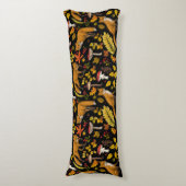 Coussins Longs Renard d'automne sur noir (Devant (Vertical))