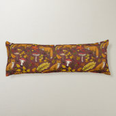 Coussins Longs Renards d'automne sur chocolat brun (Dos)