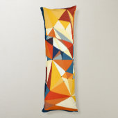 Coussins Longs Réseau de triangles multicolores (Dos (Vertical))