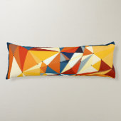 Coussins Longs Réseau de triangles multicolores (Devant)