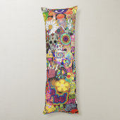 Coussins Longs Restez Hippie (Dos (Vertical))