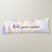 Coussins Longs Résumé aquarelle orange violet ajouter nom texte t (Dos)