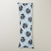 Coussins Longs Retriever recouvert de boue peint art original chi (Devant (Vertical))