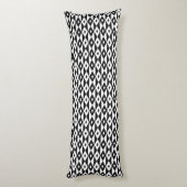 Coussins Longs Retro Black White Lozengs Motif moderne (Dos (Vertical))