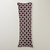 Coussins Longs Rétro damier, noir et rose (Devant (Vertical))