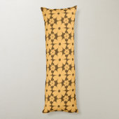 Coussins Longs Retro Fall Daisy Floral Pattern Warm Earthy Brown (Dos (Vertical))