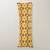 Coussins Longs Retro Fall Daisy Floral Pattern Warm Earthy Brown (devant Vertical)