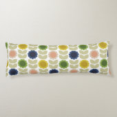 Coussins Longs Retro Groovy Summer Flowers Stems (Dos)