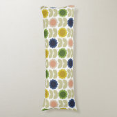 Coussins Longs Retro Groovy Summer Flowers Stems (Devant (Vertical))