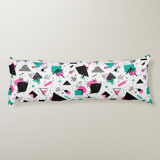 Coussins Longs Retro Memphis Geometric Pattern (Dos)