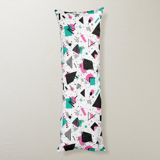 Coussins Longs Retro Memphis Geometric Pattern (Dos (Vertical))