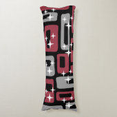 Coussins Longs Retro Mid-Century Moderne Abstrait (Devant (Vertical))