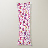 Coussins Longs rétro motif coloré d'oiseau de hibou (Devant (Vertical))