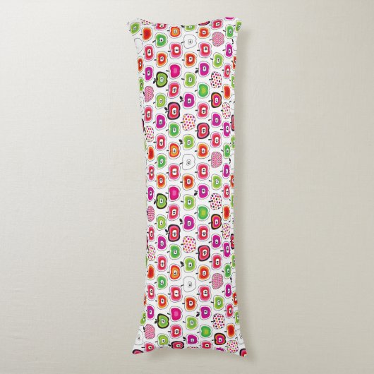 Coussins Longs Rétro motif mignon de pomme (Devant (Vertical))