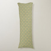 Coussins Longs Rétro motif vert et jaune vintage (Devant (Vertical))