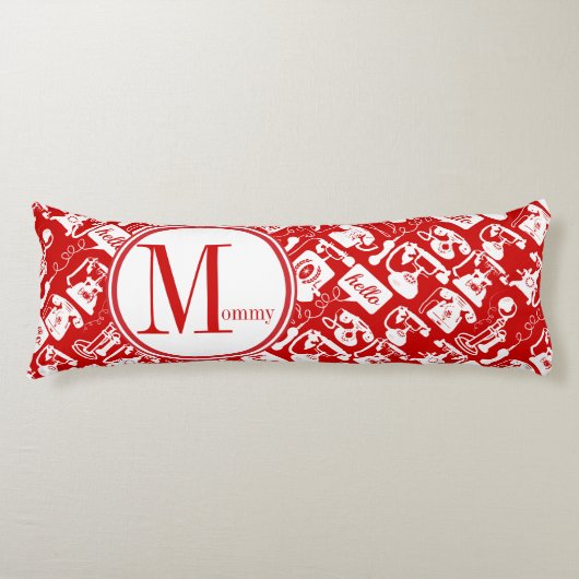 Coussins Longs Rétro n'importe quel Motif téléphonique couleur (Devant)