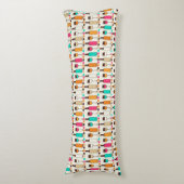 Coussins Longs Rétros bouteilles et verres de vin (Devant (Vertical))