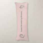 Coussins Longs Rêve de fraise, Amour doux, Fruit rose doux (Devant (Vertical))