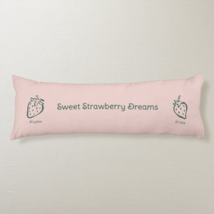 Coussins Longs Rêve de fraise, Amour doux, Fruit rose doux