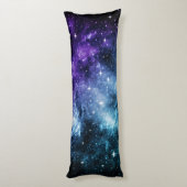 Coussins Longs Rêve de nébuleuse de galaxie Turquoise #1 (Dos (Vertical))