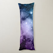 Coussins Longs Rêve de nébuleuse de galaxie Turquoise #2 (Dos (Vertical))