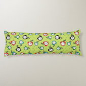 Coussins Longs Réveil adorable vert bleu rouge motif (Dos)