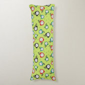 Coussins Longs Réveil adorable vert bleu rouge motif (Devant (Vertical))