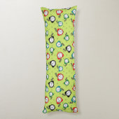 Coussins Longs Réveil adorable vert bleu rouge motif (Dos (Vertical))