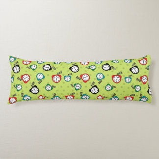 Coussins Longs Réveil adorable vert bleu rouge motif