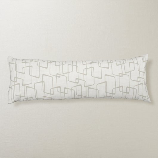 Coussins Longs Reverse Beige Retro Lino Imprimer Motif géométriqu (Dos)