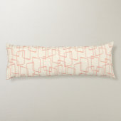 Coussins Longs Reverse Blush Retro Lino Imprimer Motif géométriqu (Dos)