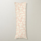 Coussins Longs Reverse Blush Retro Lino Imprimer Motif géométriqu (Devant (Vertical))
