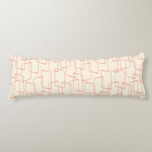 Coussins Longs Reverse Blush Retro Lino Imprimer Motif géométriqu (Devant)