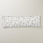 Coussins Longs Reverse Grey Retro Lino Imprimer Motif géométrique (Dos)