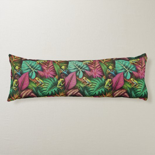 Coussins Longs Rêves de grenouille arboricole motif de surface tr (Devant)