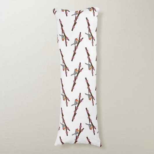 Coussins Longs Robin sur Sakura (Devant (Vertical))