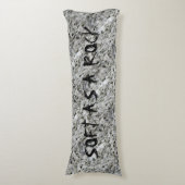 Coussins Longs Roche de granit blanc avec texte (Devant (Vertical))