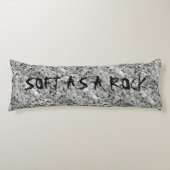 Coussins Longs Roche de granit blanc avec texte (Devant)
