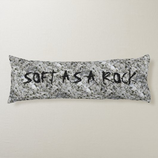 Coussins Longs Roche de granit blanc avec texte (Devant)