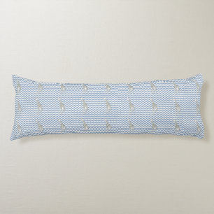 Coussins Longs Rock Blue Safari Chevron avec Pop Art Giraffe