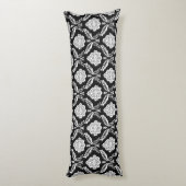 Coussins Longs Rococo Damask 2Way Rpt Motif Noir+Blanc (Dos (Vertical))