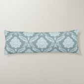 Coussins Longs Rococo Damask Big Pattern Duck Egg Blue+Teal (Dos)