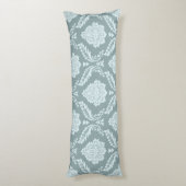 Coussins Longs Rococo Damask Big Pattern Duck Egg Blue+Teal (Dos (Vertical))