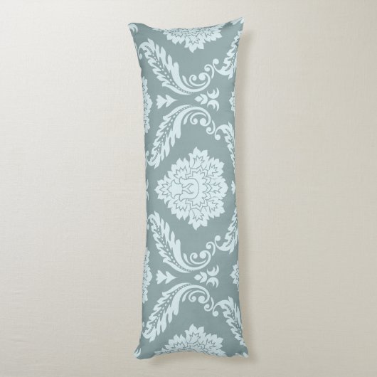 Coussins Longs Rococo Damask Lg Pattern Duck Egg Blue+Teal (Dos (Vertical))